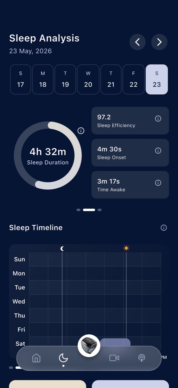 SleepMD app — sleep timeline